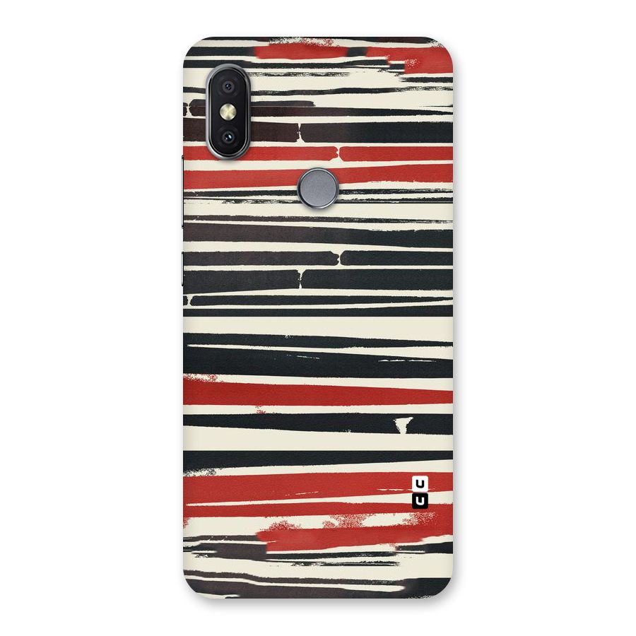 Messy Vintage Stripes Back Case for Redmi Y2