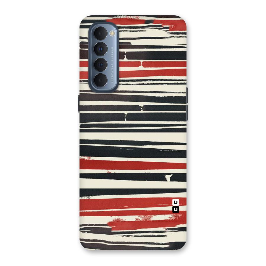 Messy Vintage Stripes Back Case for Reno4 Pro