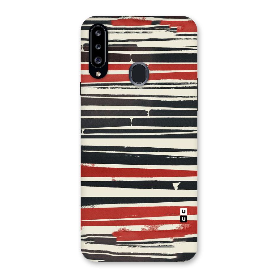 Messy Vintage Stripes Back Case for Samsung Galaxy A20s