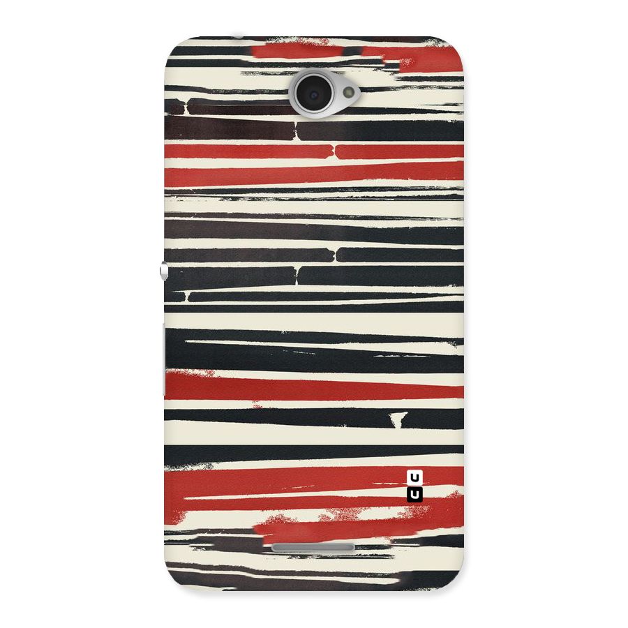 Messy Vintage Stripes Back Case for Sony Xperia E4