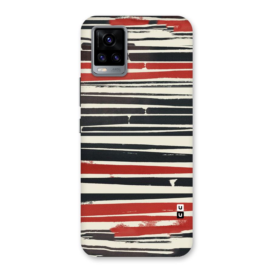 Messy Vintage Stripes Back Case for Vivo V20