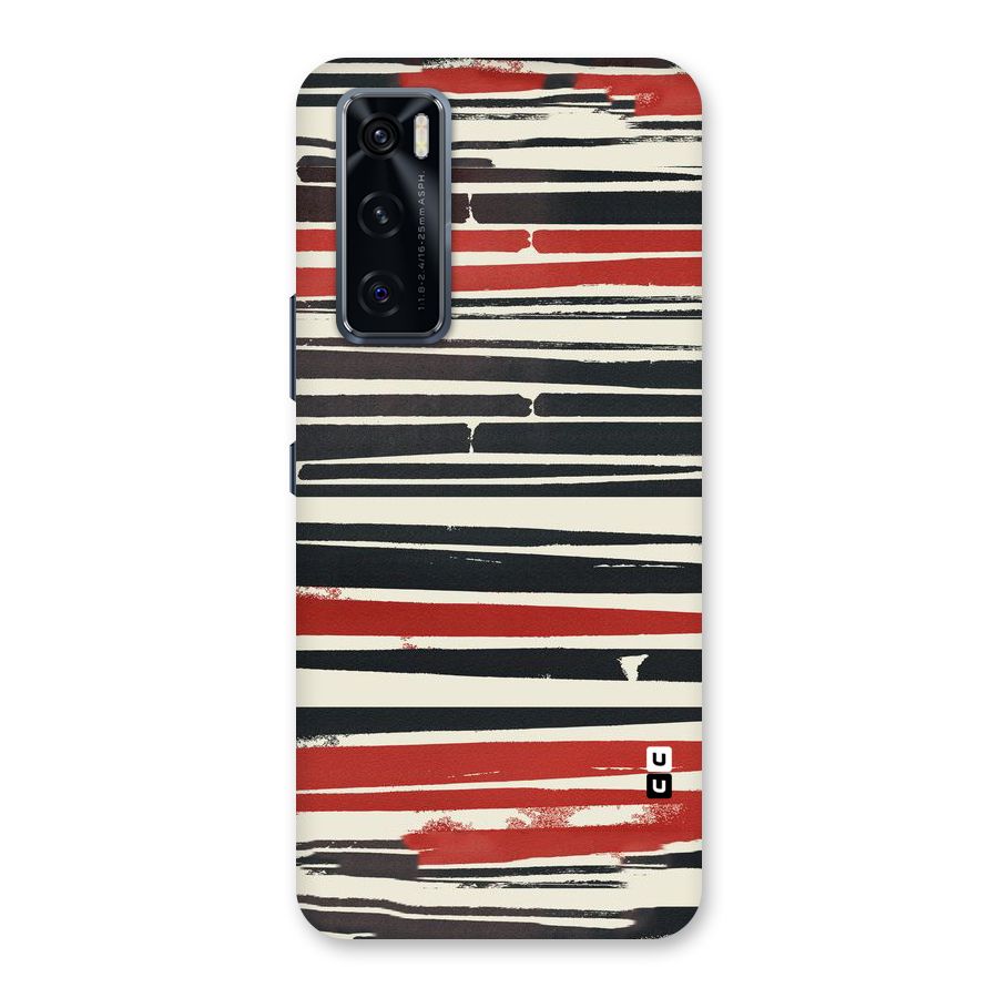 Messy Vintage Stripes Back Case for Vivo V20 SE