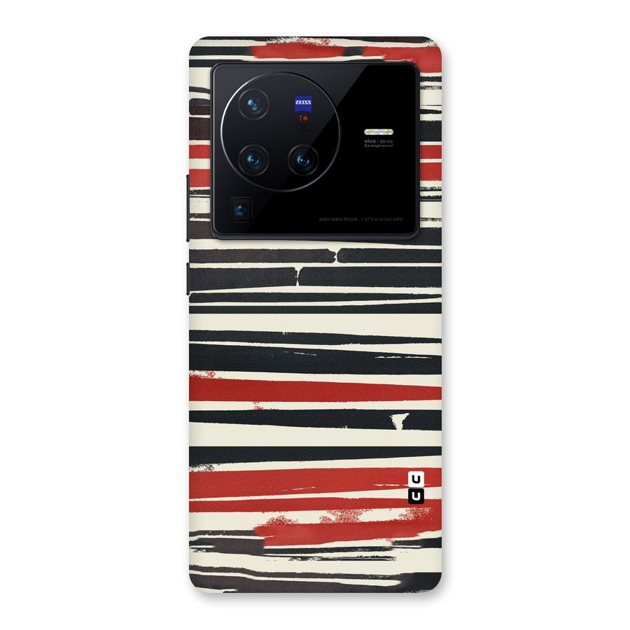 Messy Vintage Stripes Back Case for Vivo X80 Pro