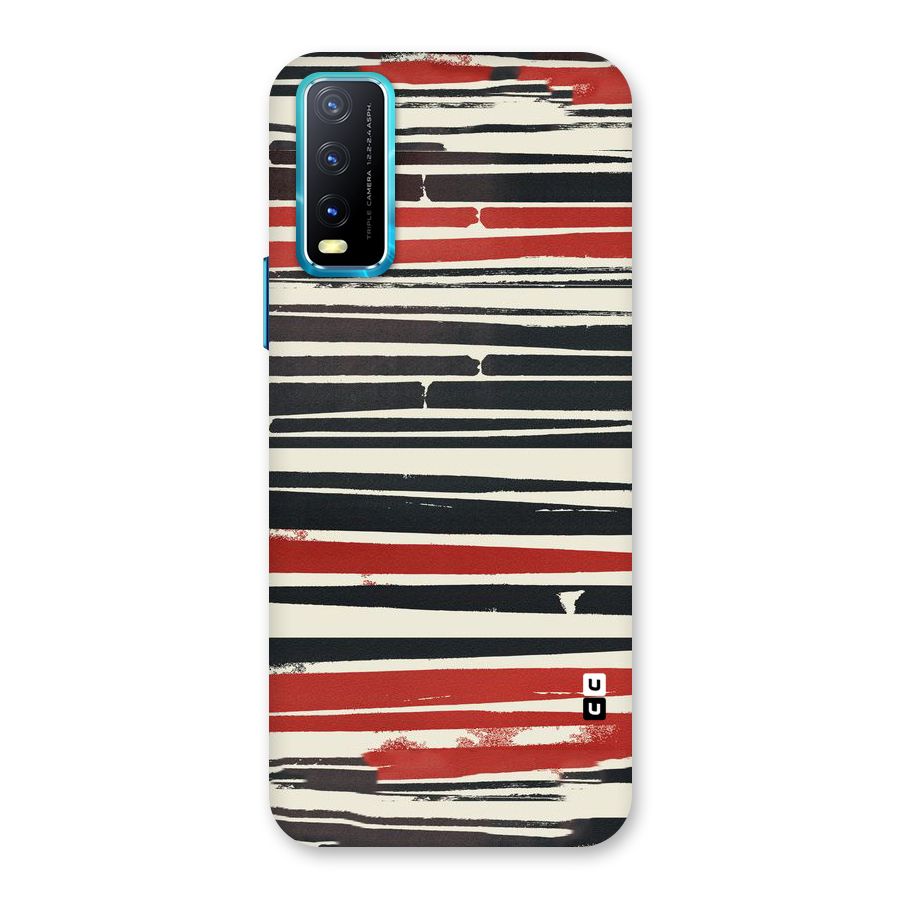 Messy Vintage Stripes Back Case for Vivo Y20