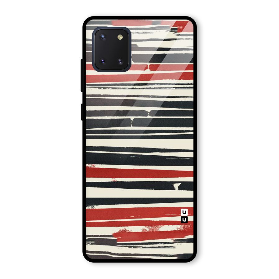 Messy Vintage Stripes Glass Back Case for Galaxy Note 10 Lite