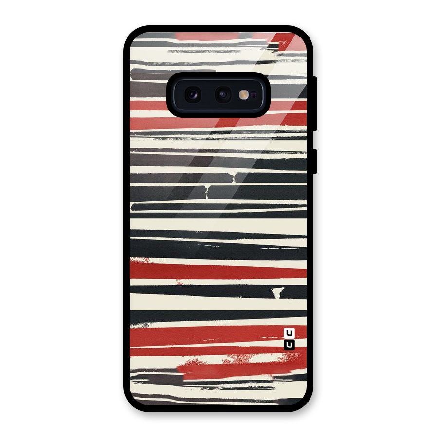 Messy Vintage Stripes Glass Back Case for Galaxy S10e