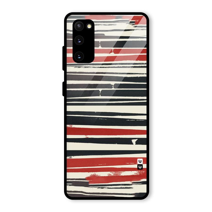 Messy Vintage Stripes Glass Back Case for Galaxy S20 FE 5G