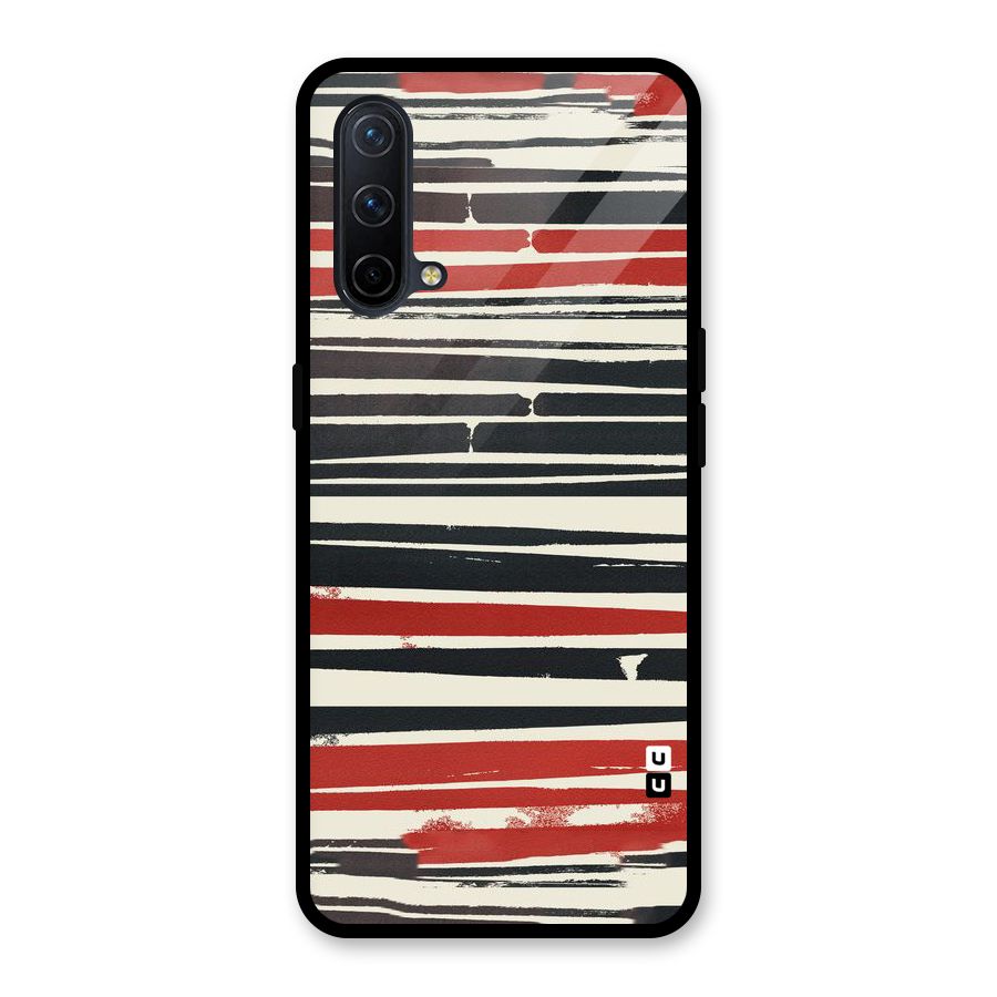 Messy Vintage Stripes Glass Back Case for OnePlus Nord CE 5G