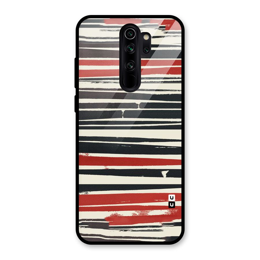 Messy Vintage Stripes Glass Back Case for Redmi Note 8 Pro