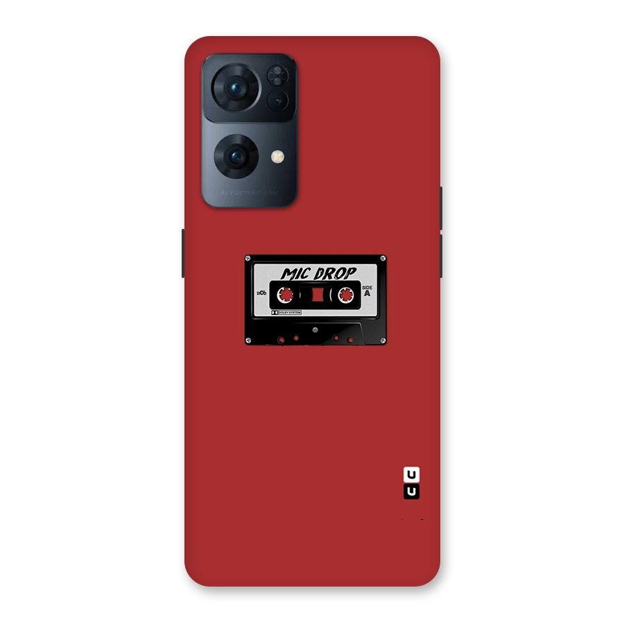Mic Drop Cassette Minimalistic Back Case for Oppo Reno7 Pro 5G