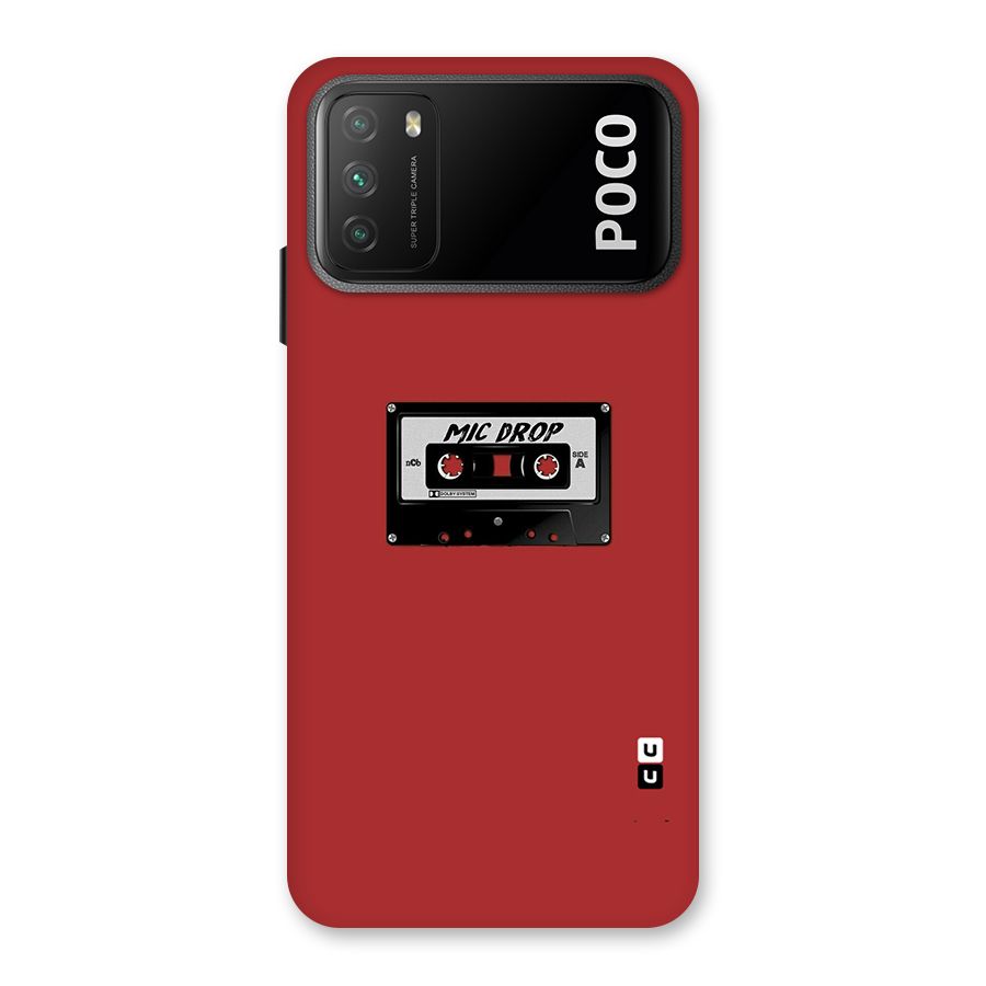 Mic Drop Cassette Minimalistic Back Case for Poco M3