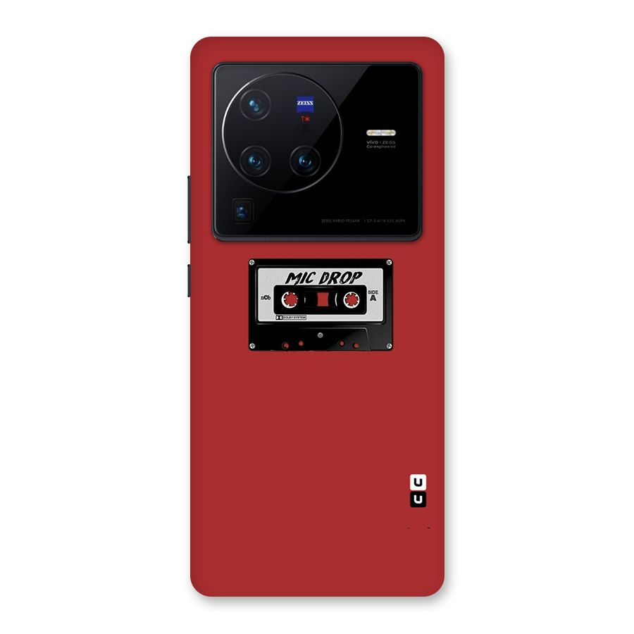 Mic Drop Cassette Minimalistic Back Case for Vivo X80 Pro
