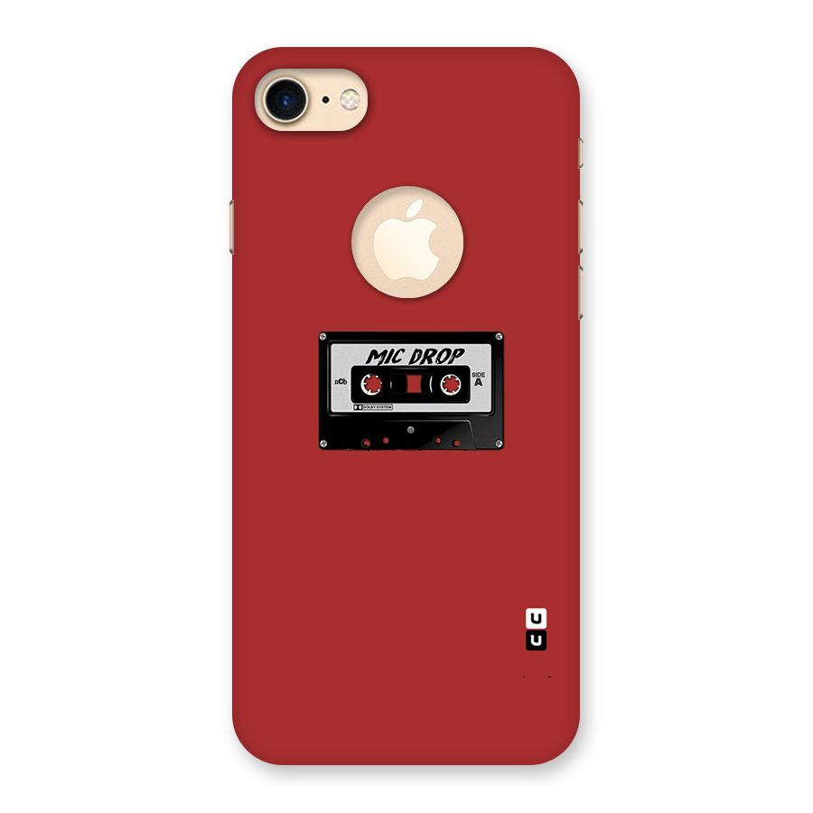 Mic Drop Cassette Minimalistic Back Case for iPhone 7 Logo Cut