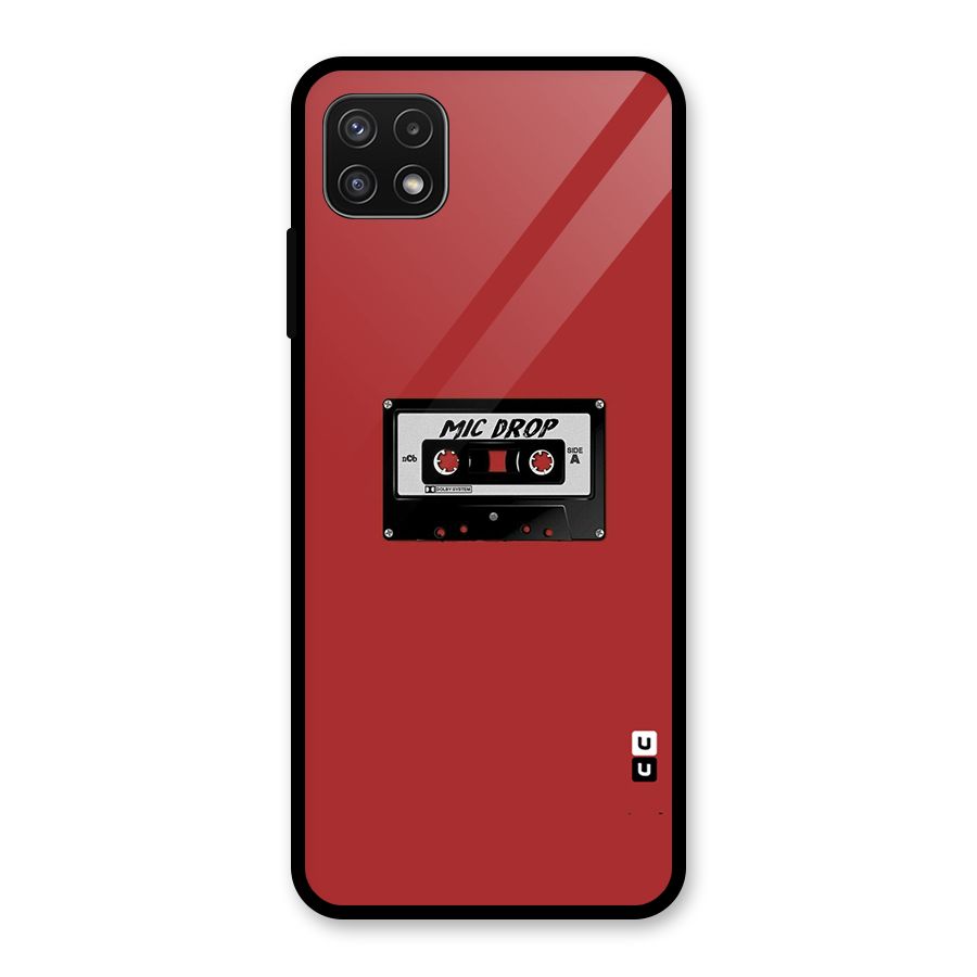 Mic Drop Cassette Minimalistic Glass Back Case for Galaxy A22 5G
