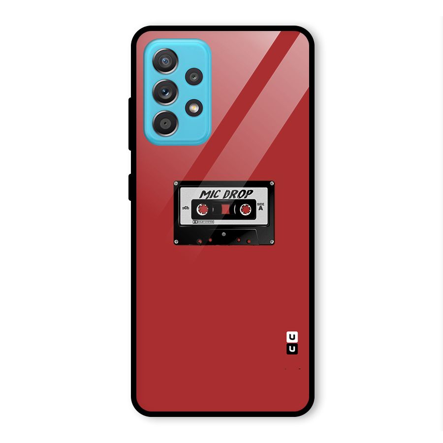 Mic Drop Cassette Minimalistic Glass Back Case for Galaxy A52