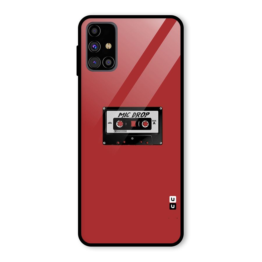 Mic Drop Cassette Minimalistic Glass Back Case for Galaxy M31s