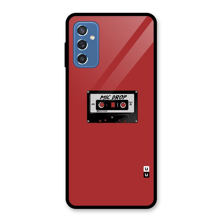Mic Drop Cassette Minimalistic Glass Back Case for Galaxy M52 5G