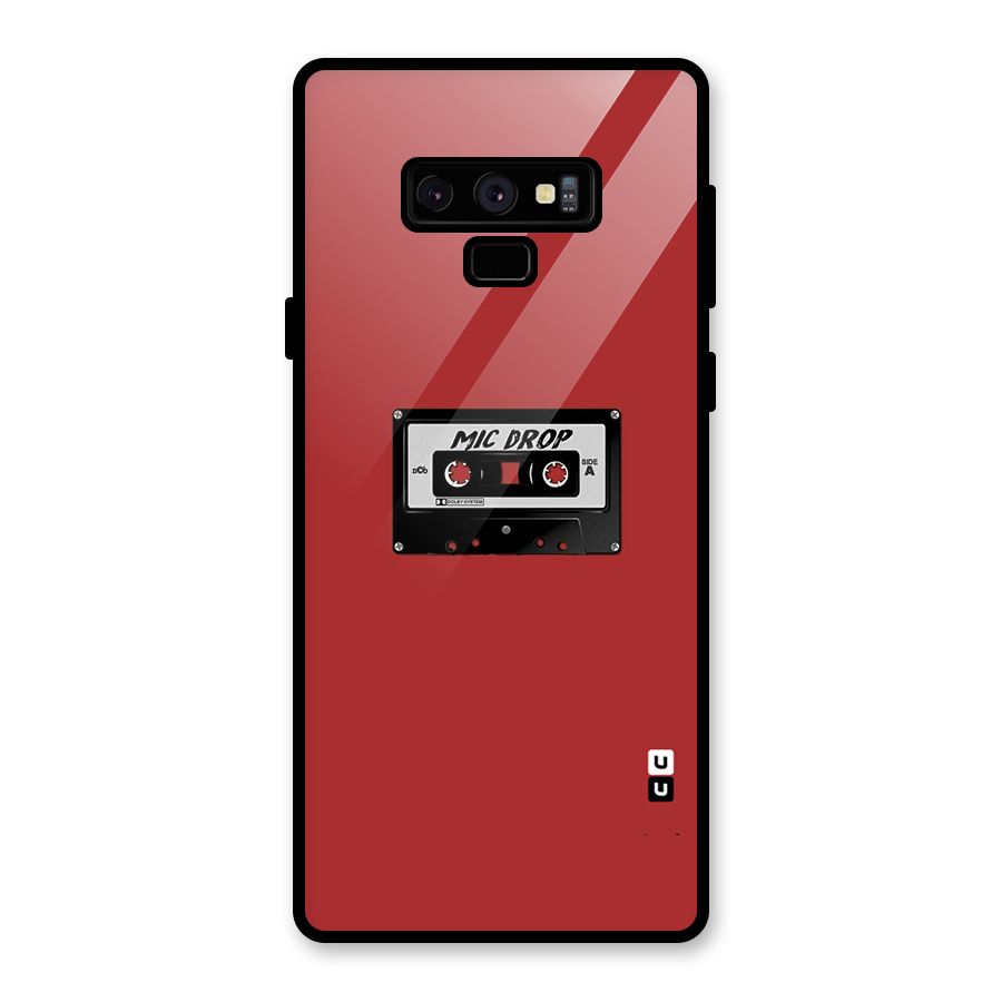 Mic Drop Cassette Minimalistic Glass Back Case for Galaxy Note 9