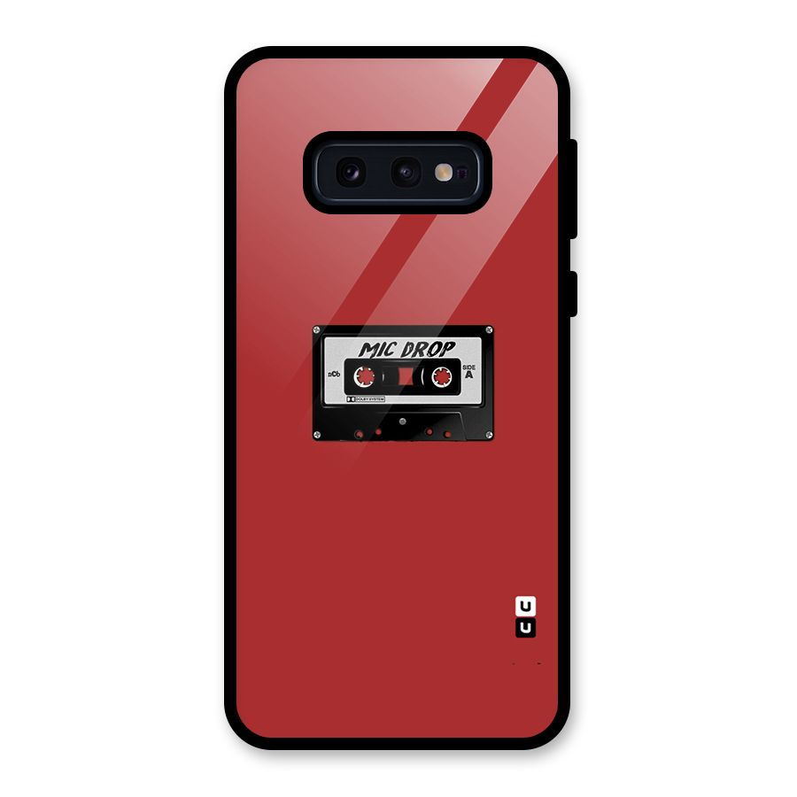 Mic Drop Cassette Minimalistic Glass Back Case for Galaxy S10e