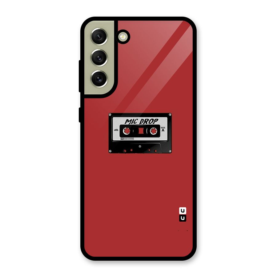 Mic Drop Cassette Minimalistic Glass Back Case for Galaxy S21 FE 5G