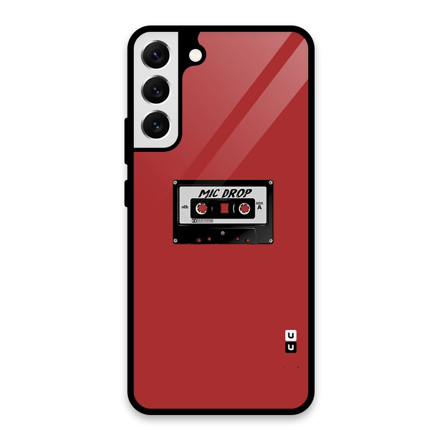Mic Drop Cassette Minimalistic Glass Back Case for Galaxy S22 Plus 5G