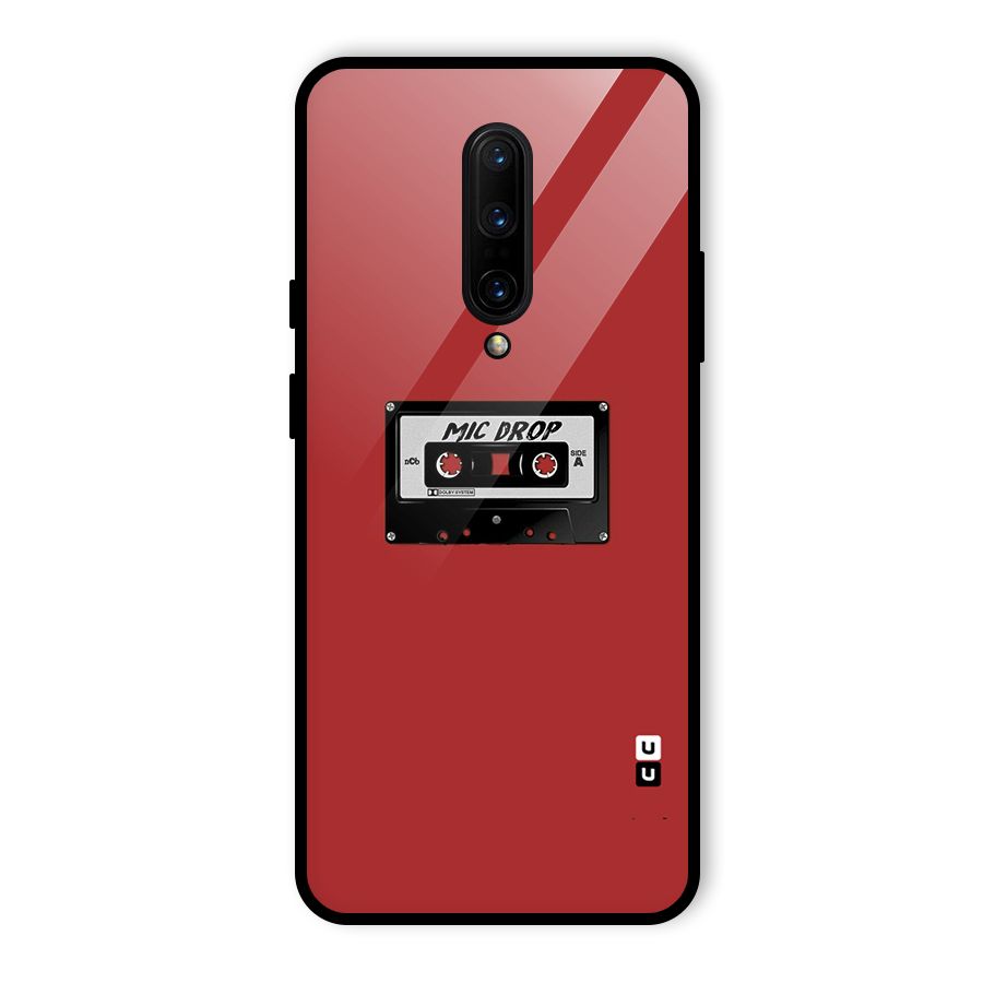 Mic Drop Cassette Minimalistic Glass Back Case for OnePlus 7 Pro