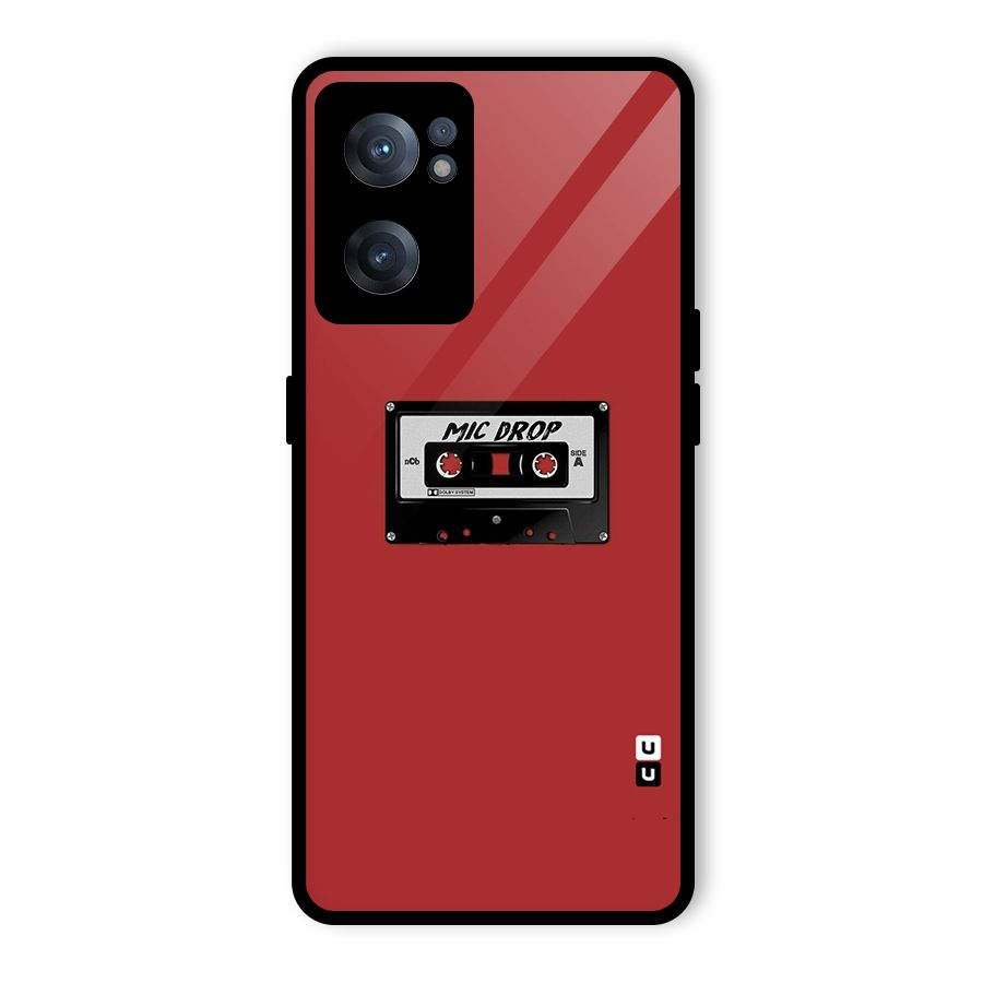 Mic Drop Cassette Minimalistic Glass Back Case for OnePlus Nord CE 2 5G