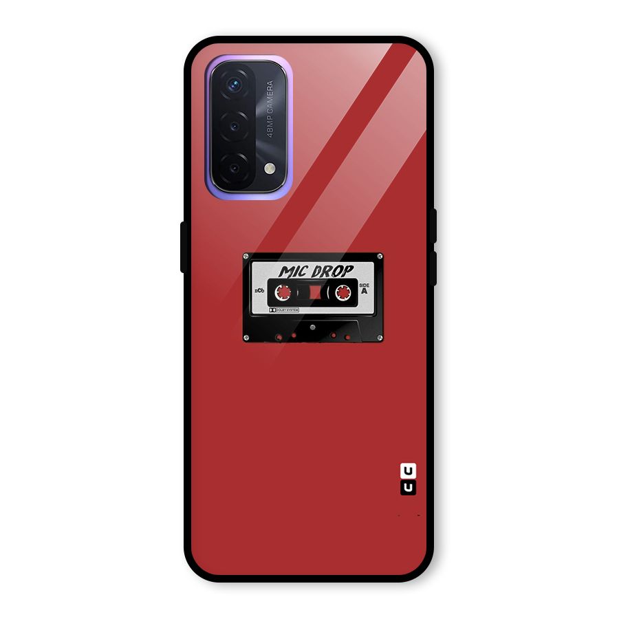 Mic Drop Cassette Minimalistic Glass Back Case for Oppo A74 5G