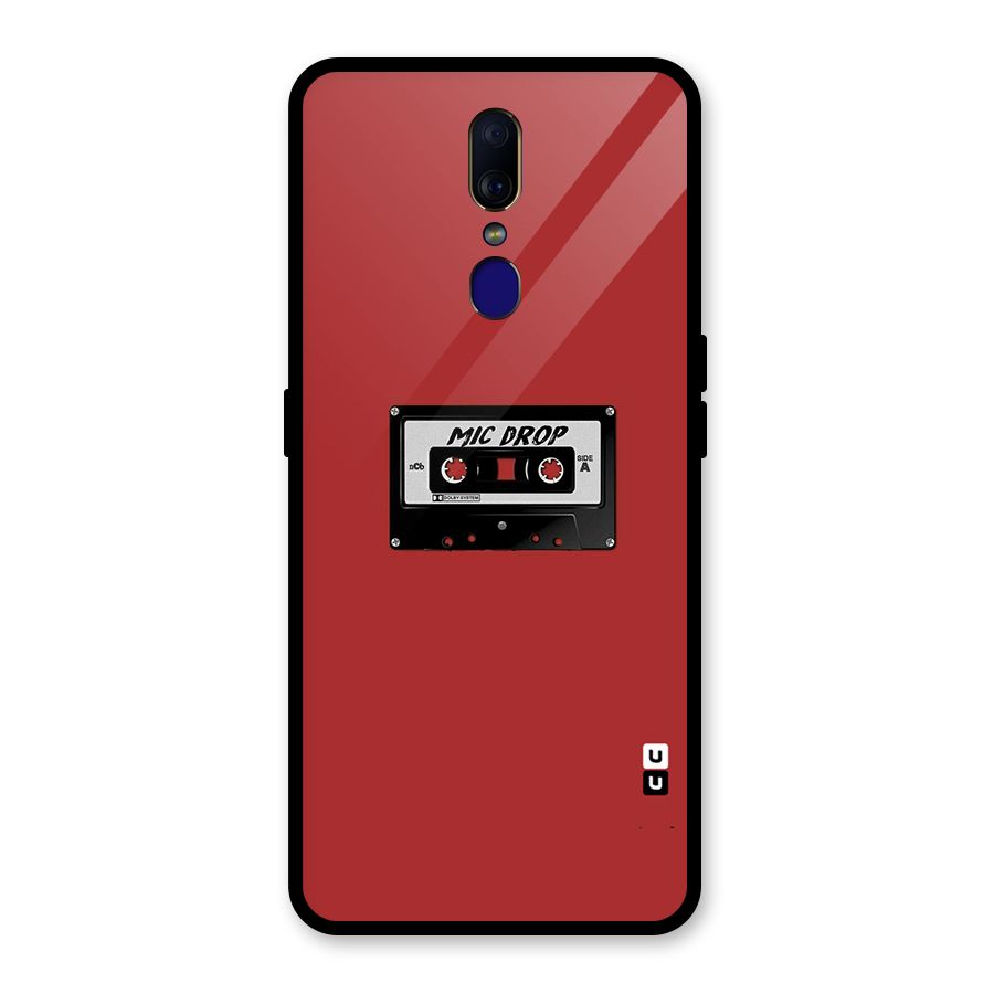 Mic Drop Cassette Minimalistic Glass Back Case for Oppo F11