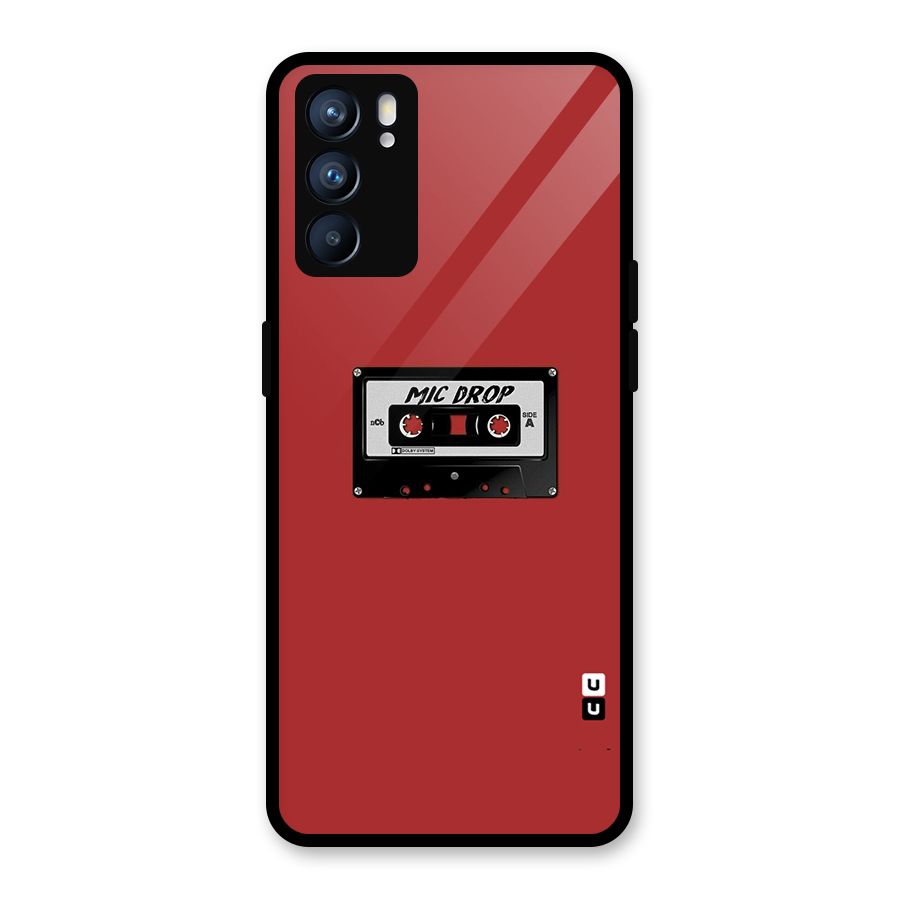 Mic Drop Cassette Minimalistic Glass Back Case for Oppo Reno6 5G