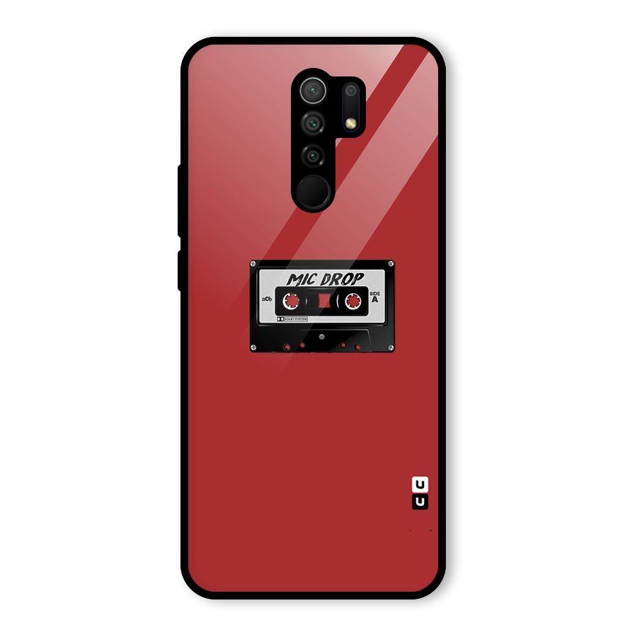 Mic Drop Cassette Minimalistic Glass Back Case for Poco M2