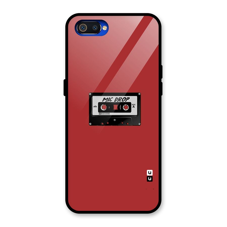Mic Drop Cassette Minimalistic Glass Back Case for Realme C2