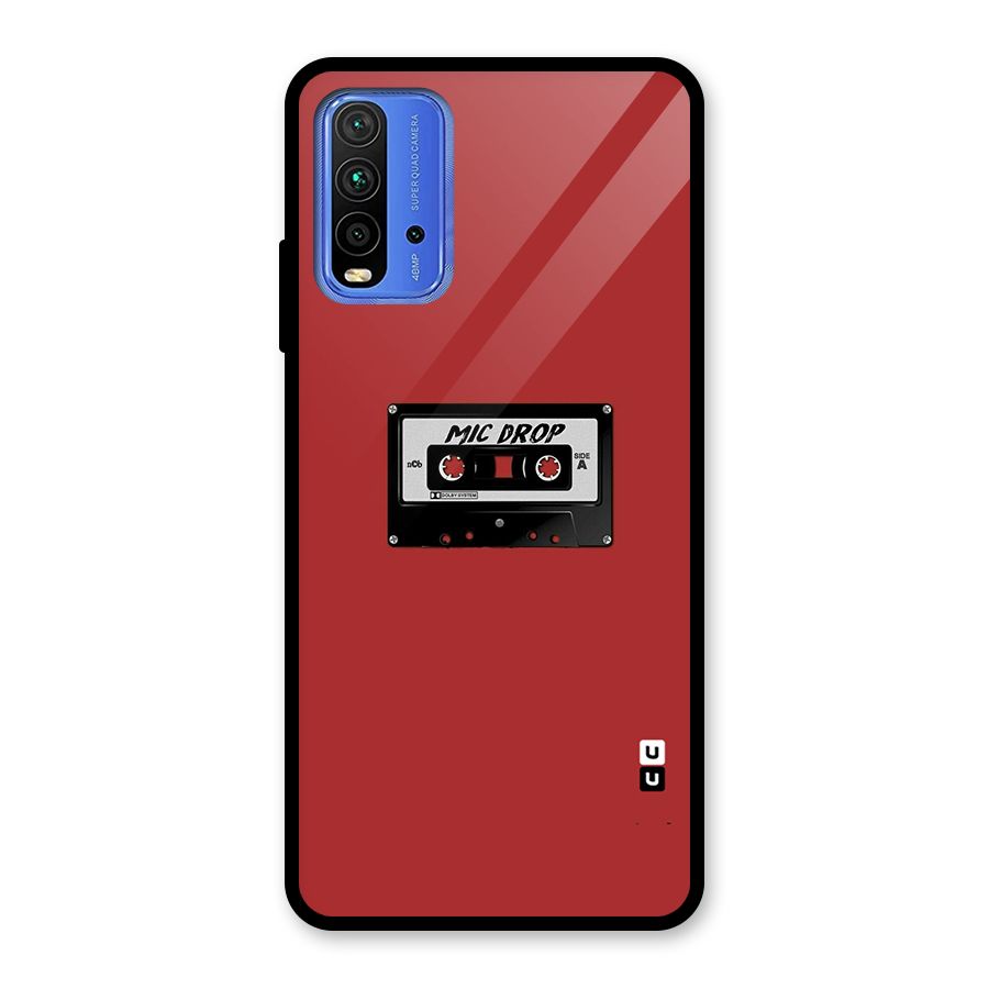 Mic Drop Cassette Minimalistic Glass Back Case for Redmi 9 Power