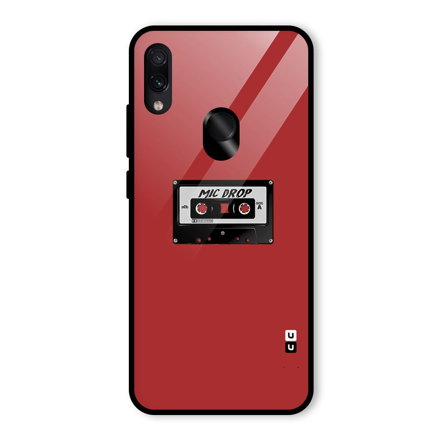 Mic Drop Cassette Minimalistic Glass Back Case for Redmi Note 7S