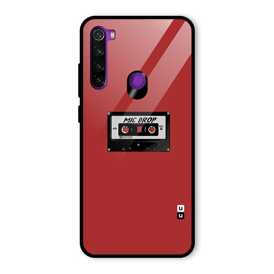 Mic Drop Cassette Minimalistic Glass Back Case for Redmi Note 8