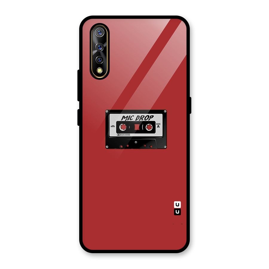 Mic Drop Cassette Minimalistic Glass Back Case for Vivo S1