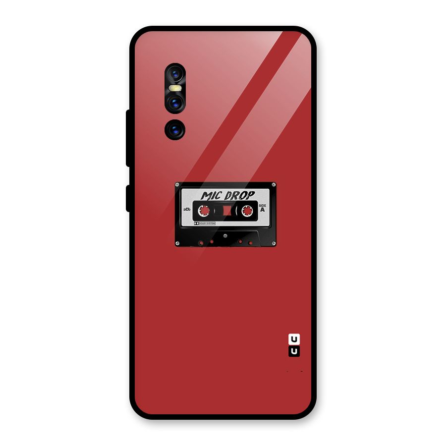 Mic Drop Cassette Minimalistic Glass Back Case for Vivo V15 Pro