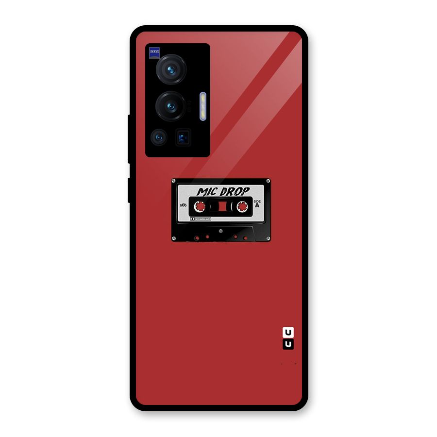 Mic Drop Cassette Minimalistic Glass Back Case for Vivo X70 Pro