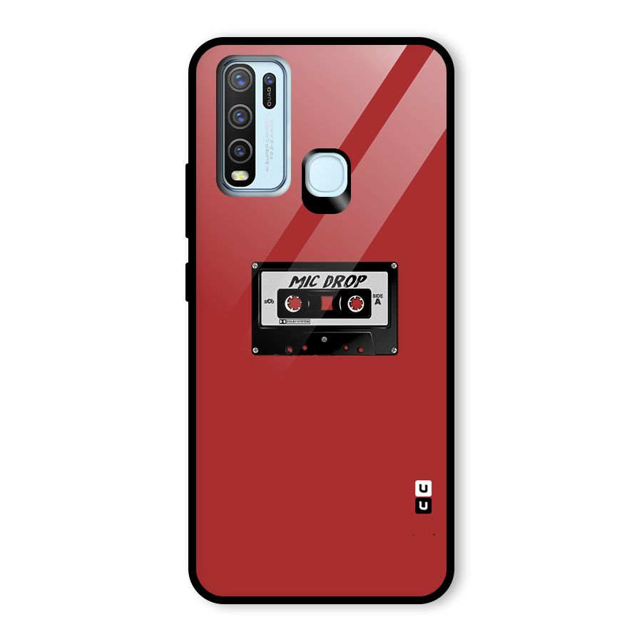 Mic Drop Cassette Minimalistic Glass Back Case for Vivo Y50