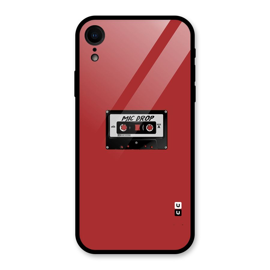 Mic Drop Cassette Minimalistic Glass Back Case for XR