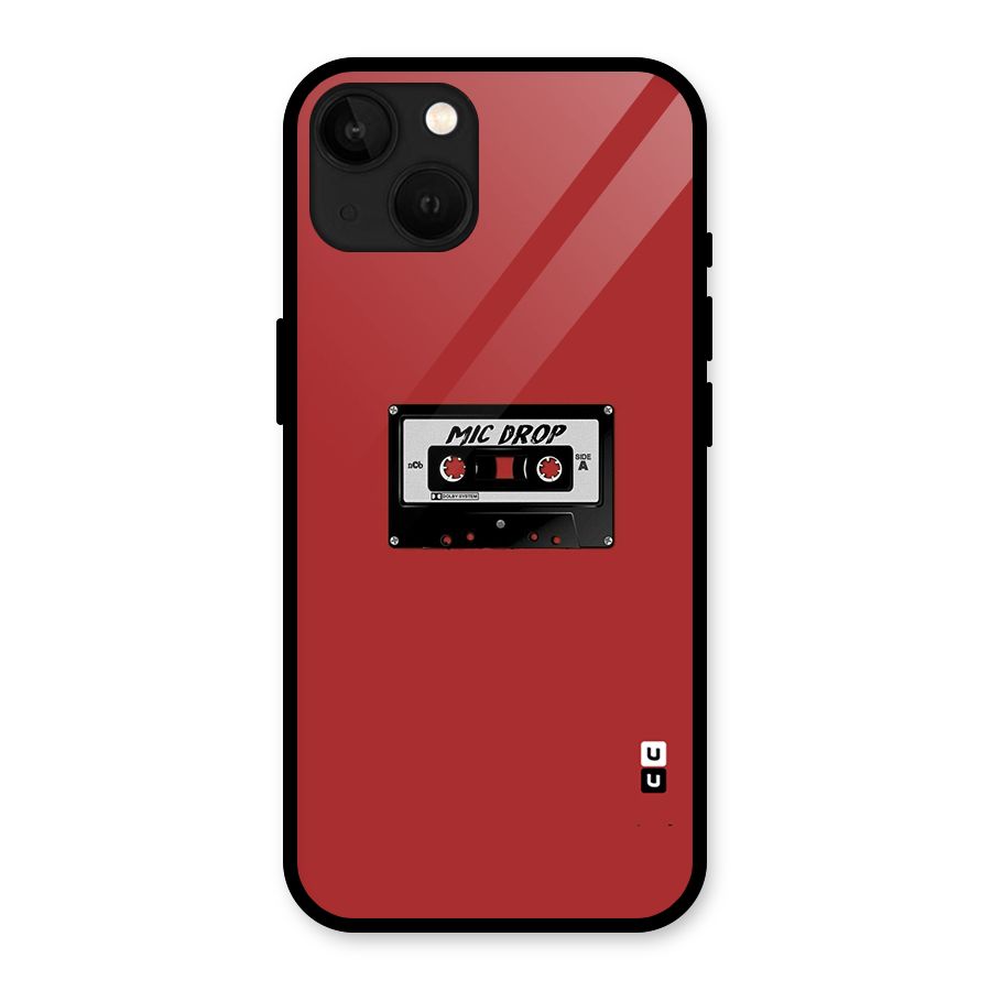 Mic Drop Cassette Minimalistic Glass Back Case for iPhone 13