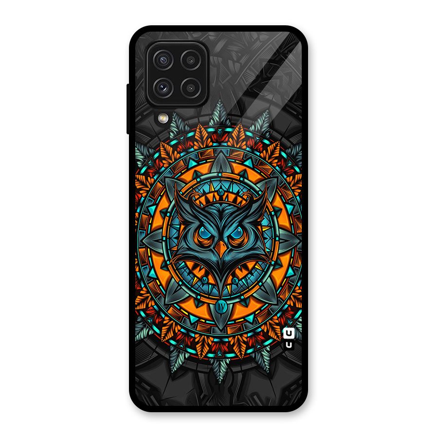 Mighty Owl Artwork Glass Back Case for Galaxy A22 4G