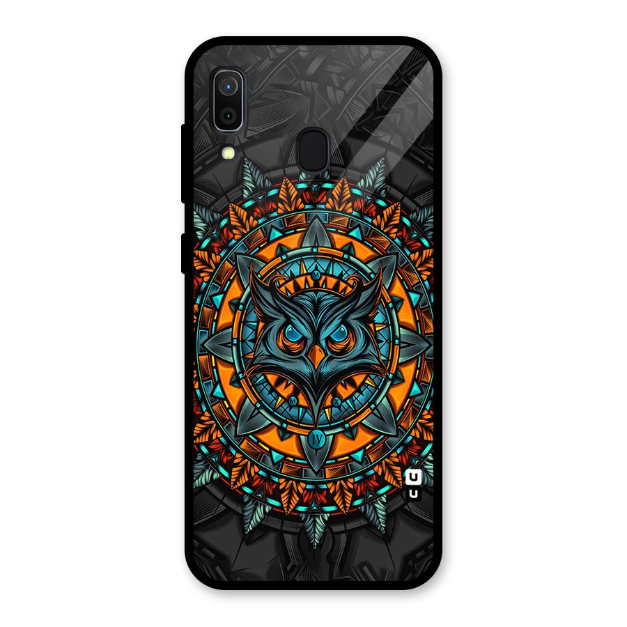 Mighty Owl Artwork Glass Back Case for Galaxy A30