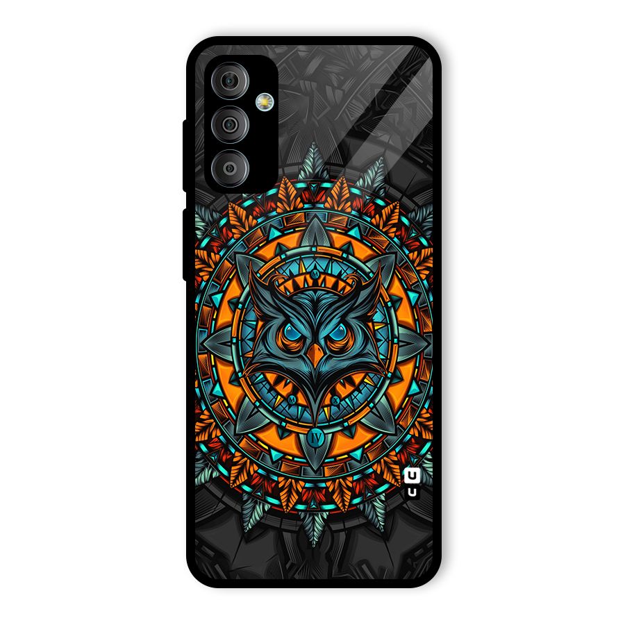 Mighty Owl Artwork Glass Back Case for Galaxy F23