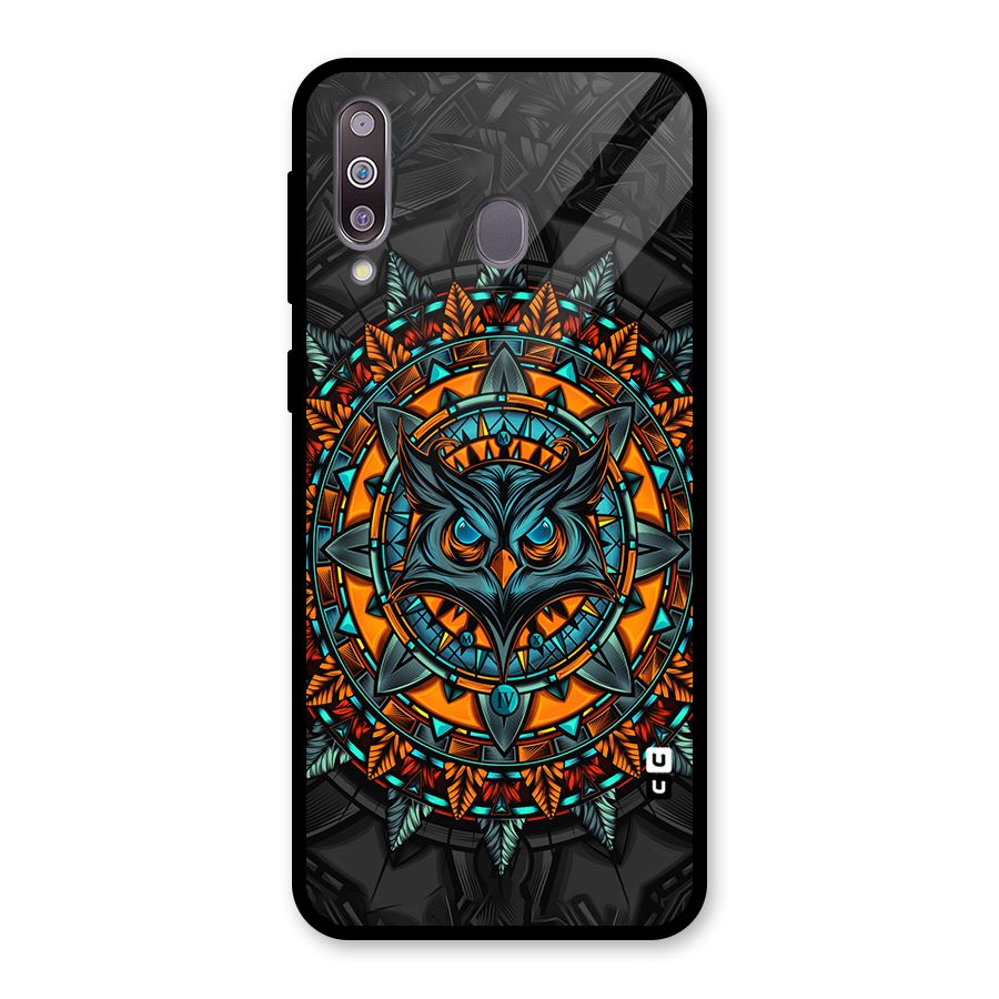 Mighty Owl Artwork Glass Back Case for Galaxy M30