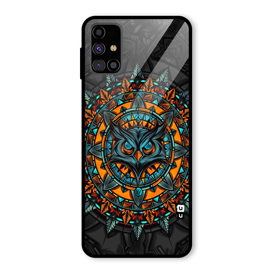 Mighty Owl Artwork Glass Back Case for Galaxy M31s