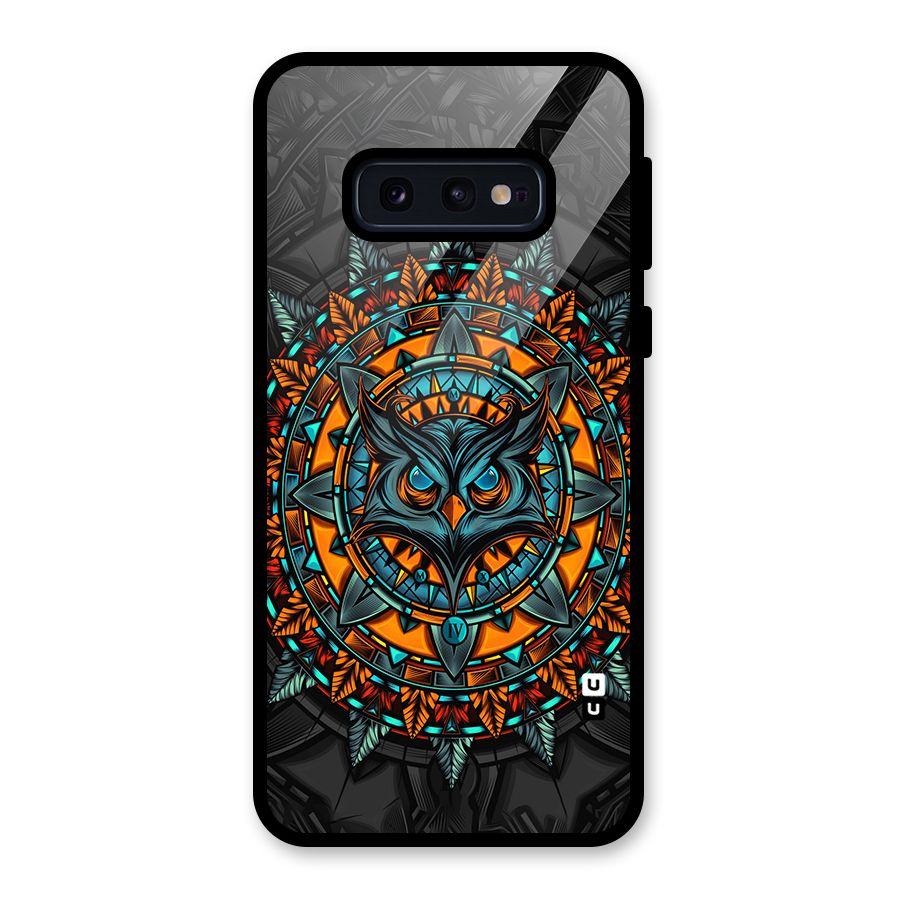 Mighty Owl Artwork Glass Back Case for Galaxy S10e