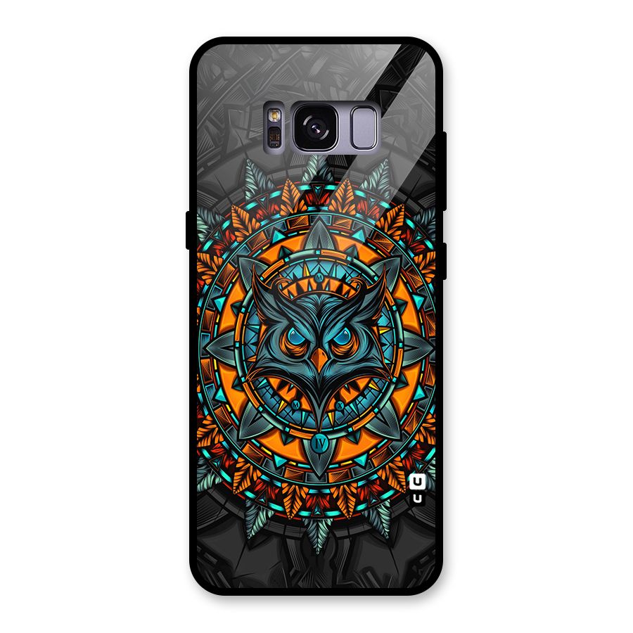 Mighty Owl Artwork Glass Back Case for Galaxy S8