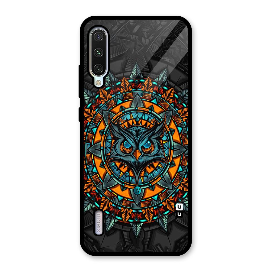 Mighty Owl Artwork Glass Back Case for Mi A3