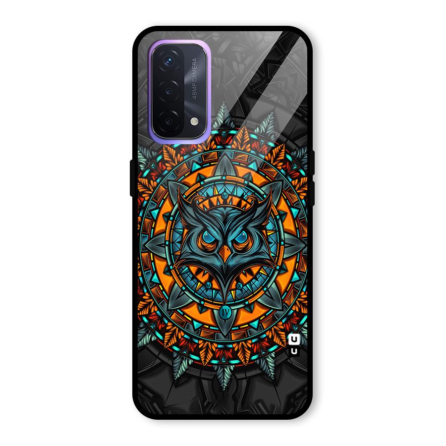 Mighty Owl Artwork Glass Back Case for Oppo A74 5G